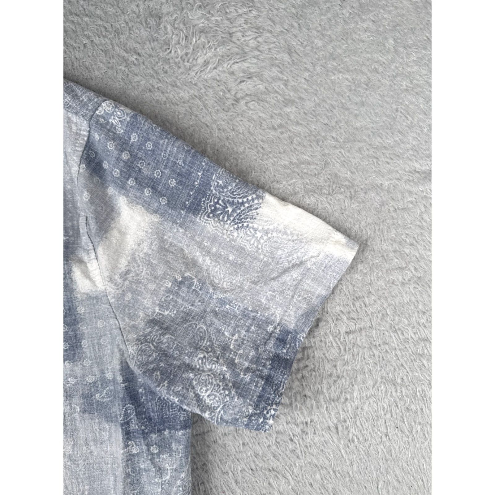 Cotton On Cotton On Garment Shirt Mens Medium Blue White Paisley 100% Cotton Hawaiian Size US M / EU 48-50 / 2 - 2 Thumbnail