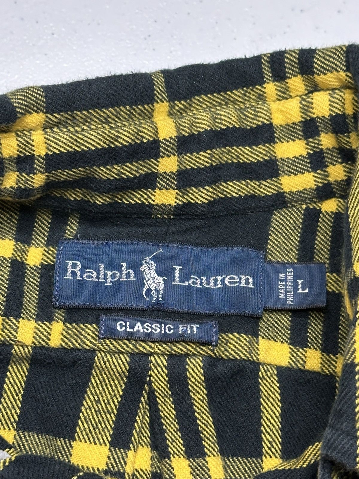Polo Ralph Lauren Vintage polo, Ralph Lauren black and yellow striped flannel Size US XL / EU 56 / 4 - 4 Thumbnail
