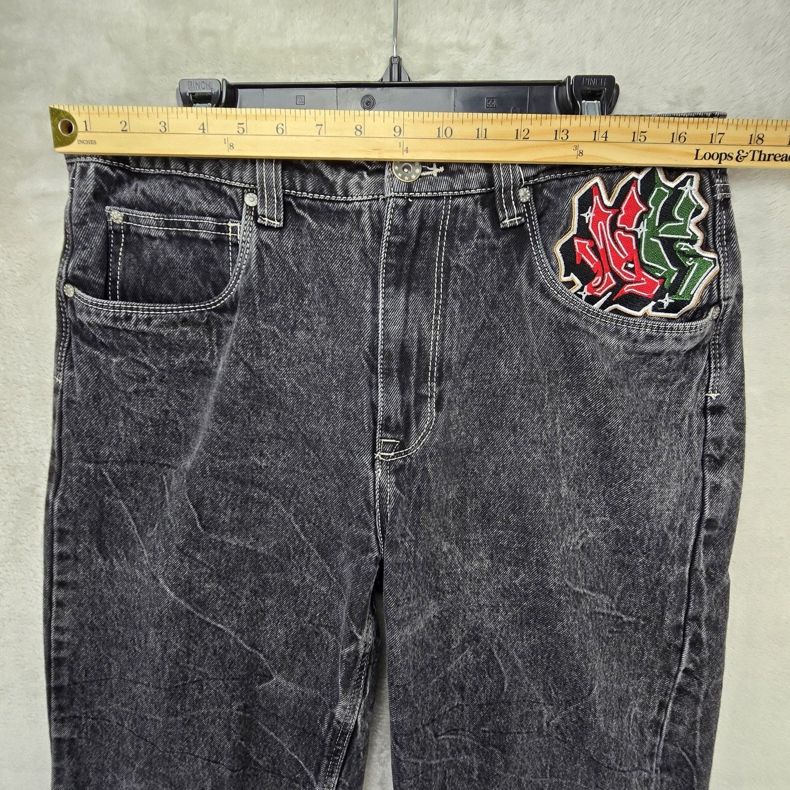 Ninth Hall Ninth Hall Ambush Jeans 33 (Fits 34x28 Y2K Baggy Snake Eagle Size US 33 - 14 Thumbnail