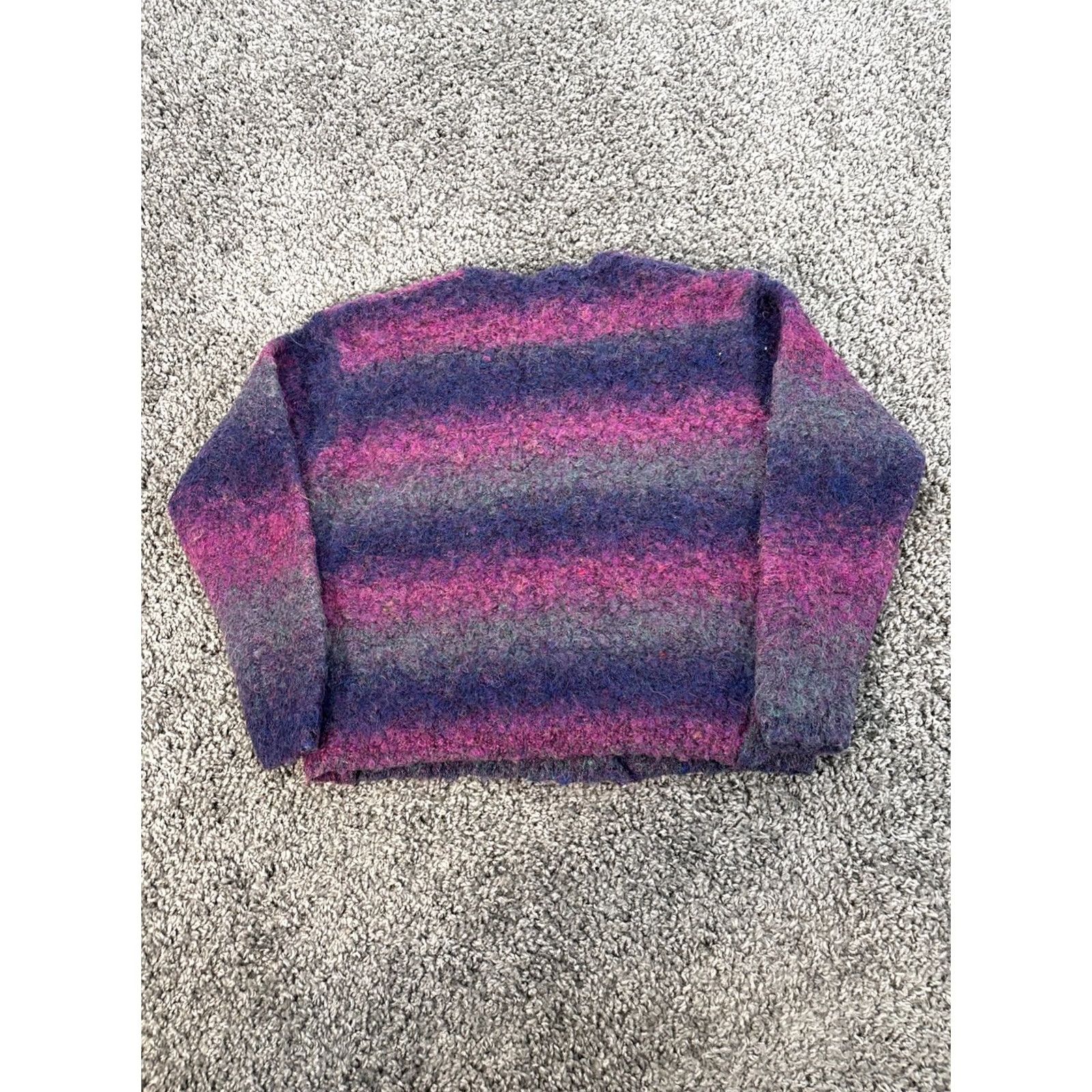 Pinko VINTAGE Cardigan Sweater Womens Small Mohair Purple Pink Fuzzy Boho 90s Bohemian Womens Cardigan Mohair Pink Purple S Small Size S / US 4 / IT 40 - 5 Thumbnail