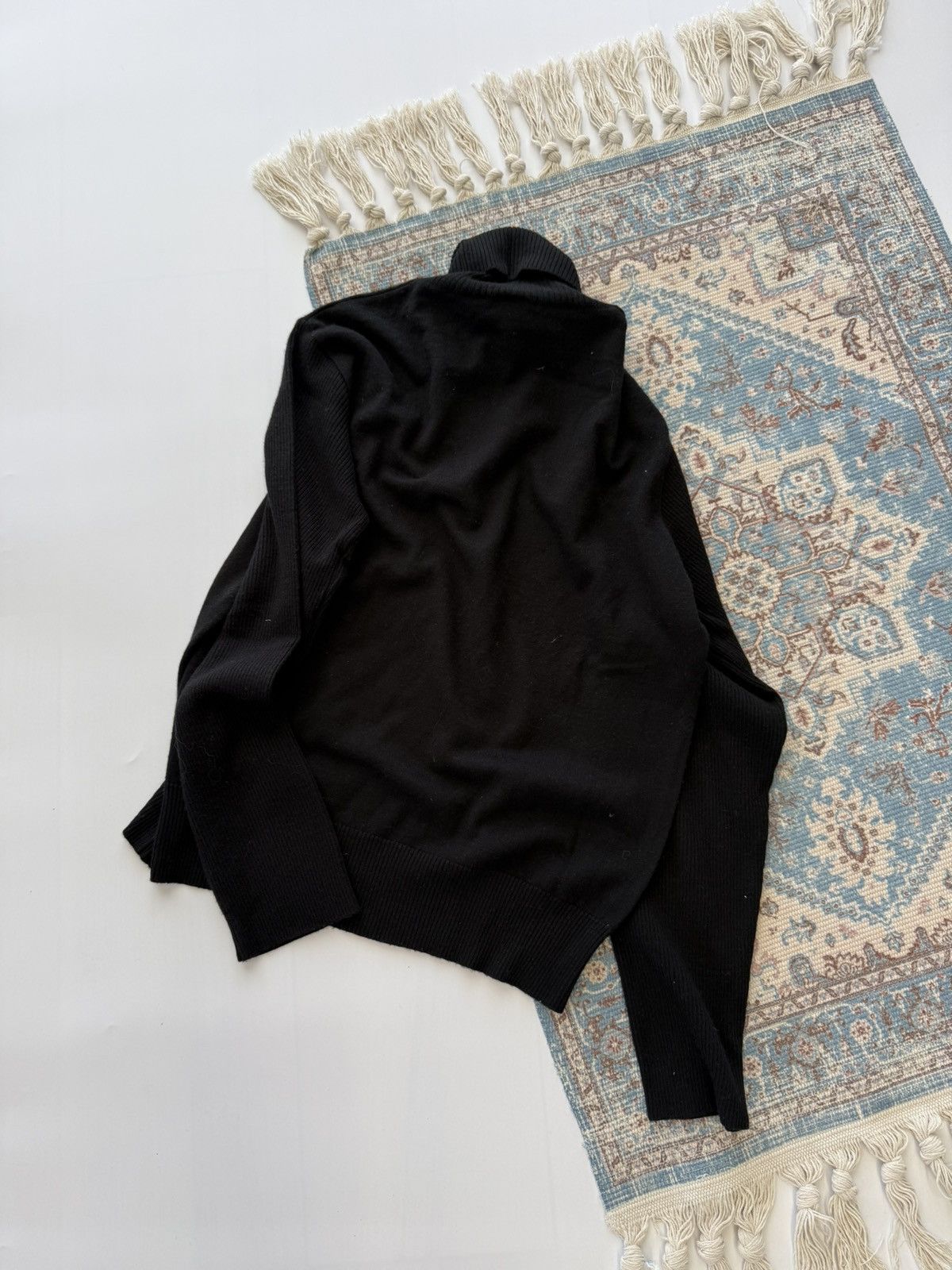 Versace Vintage Versace Jeans Couture Virgin Wool Black Sweater Size US L / EU 52-54 / 3 - 6 Thumbnail