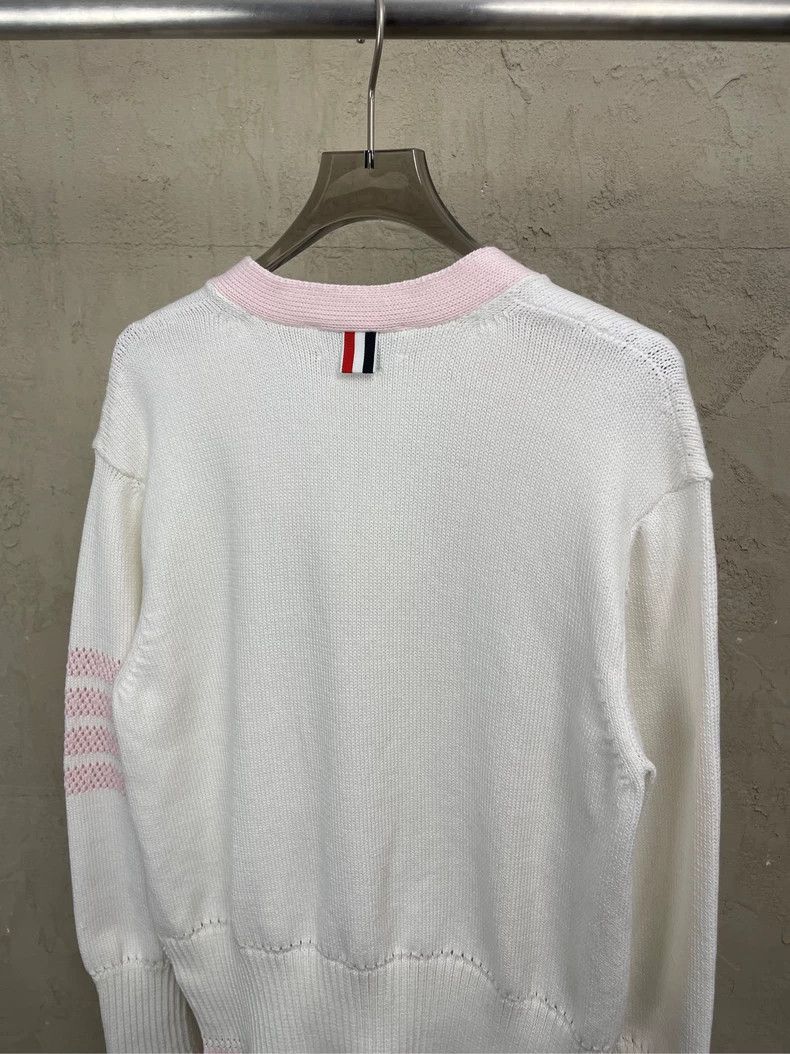 Thom Browne Thom Browne White puffed knit cardigan Size US L / EU 52-54 / 3 - 5 Thumbnail