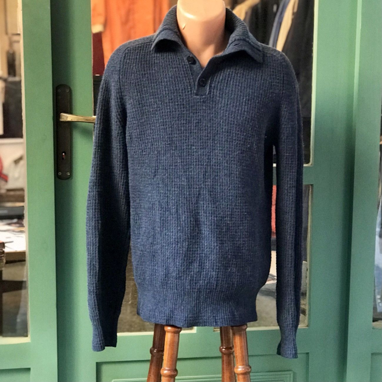 Burberry BURBERRY BRIT WOOL AND CASHMERE BUTTONED COLLAR WOOL JUMPER Size US S / EU 44-46 / 1 - 3 Thumbnail