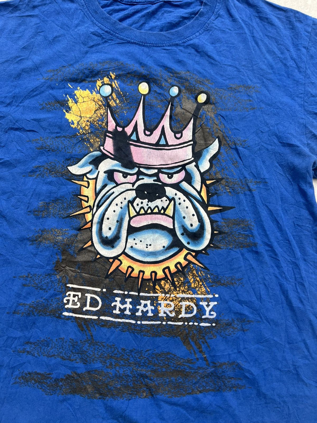 Ed Hardy 00's ED HARDY ROYAL KING BULLDOG RARE VINTAGE TEE Y2K Size US M / EU 48-50 / 2 - 2 Thumbnail