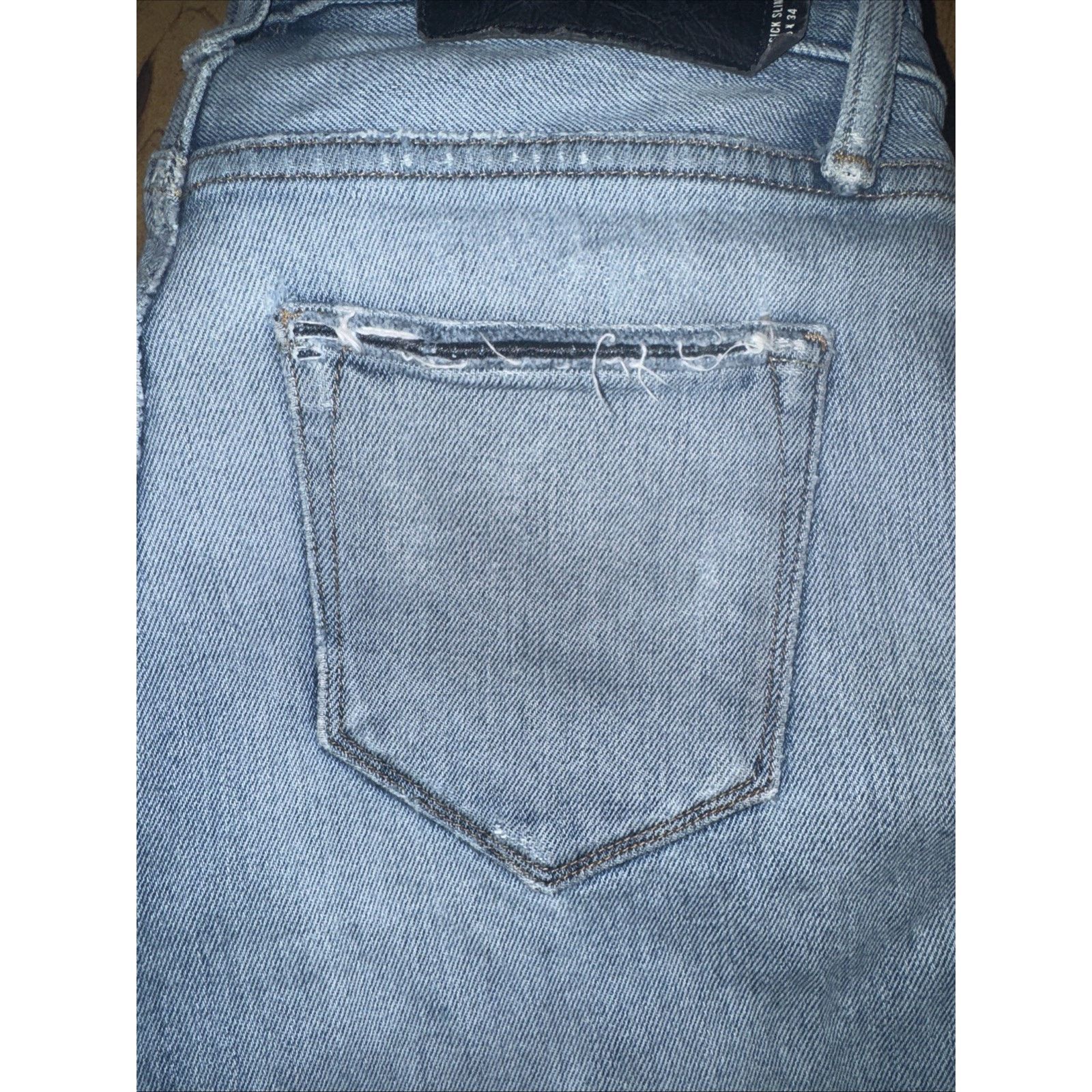 Buck Mason Buck Mason Button Fly Stone Washed Ripped Jeans 28x26 Skinny Size US 28 / EU 44 - 10 Thumbnail