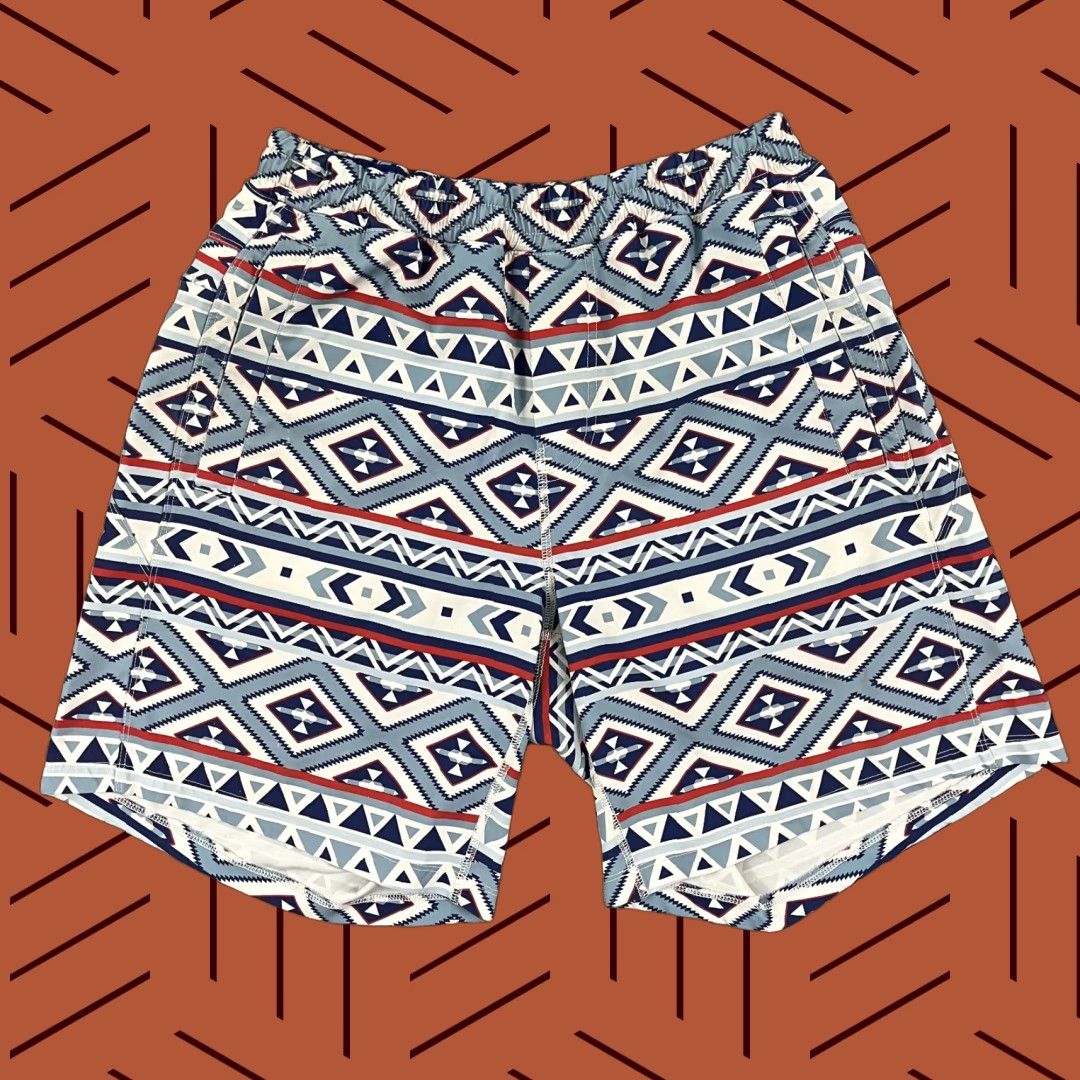 Vintage FreeBallers Shorts Mens Medium 7.5" Lined Aztec Southwestern Blue Active Gym Size US 31 - 1 Thumbnail