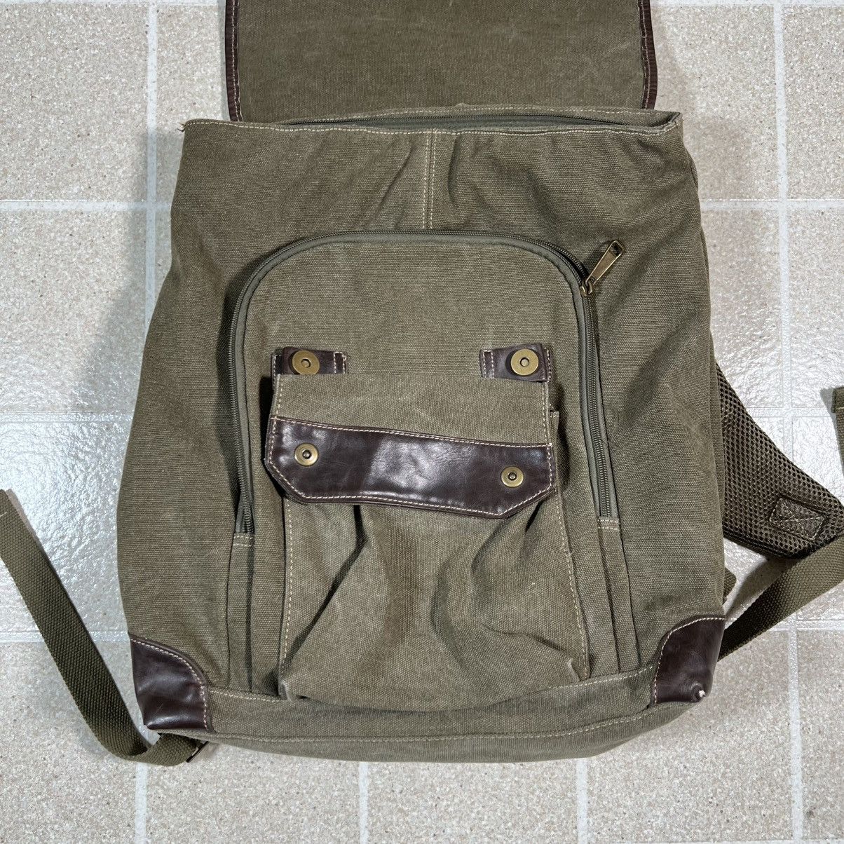 Vintage Cargoit Green Dual Strap Military Mountain Backpack Green Size ONE SIZE - 4 Thumbnail