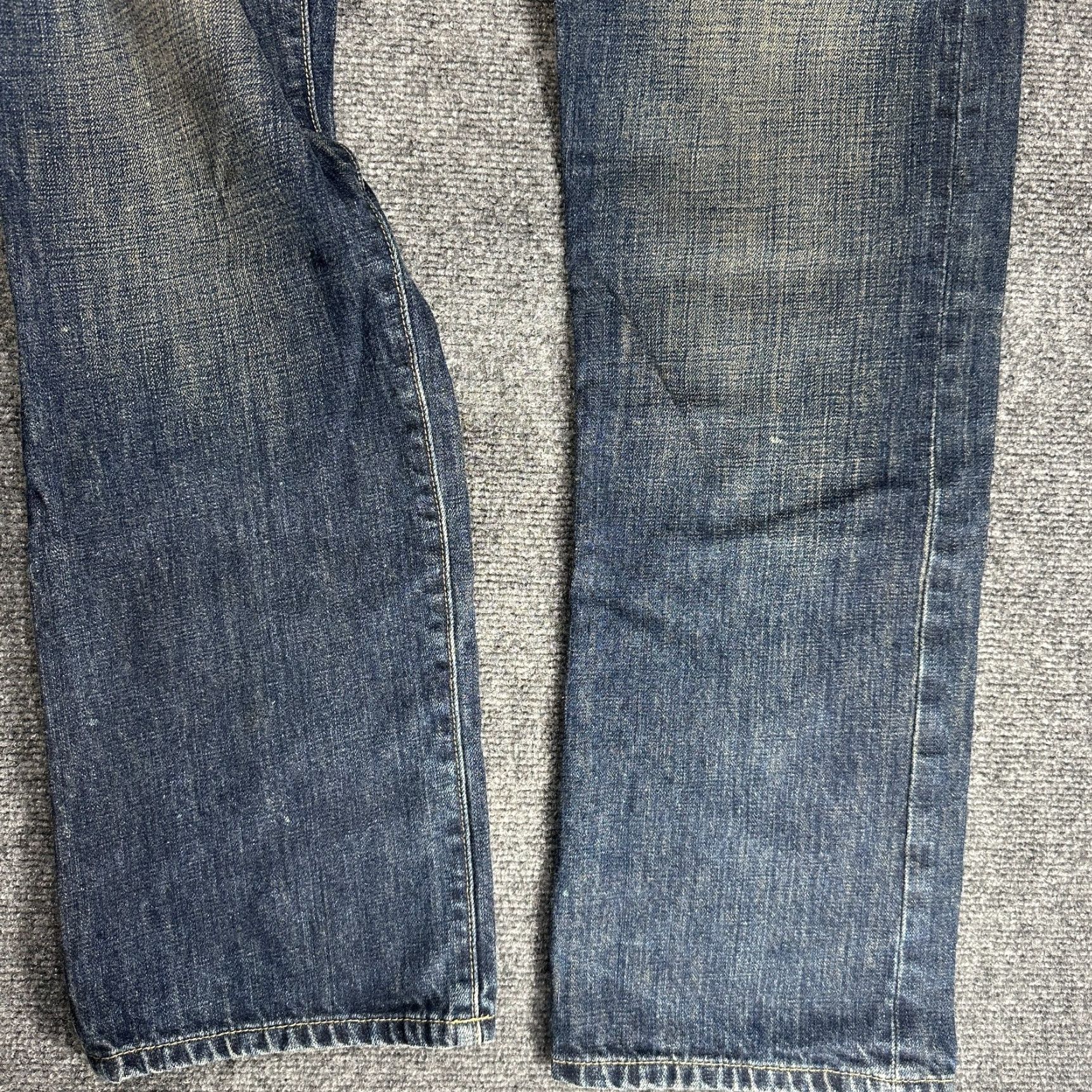 Logo 7 a.Tiziano Jeans Mens 34 Cotton Straight Leg Pockets Logo Zip Fly Blue Denim Jeans Straight Fit Mens 34-inch Inseam 5-Pocket Zipper Logo Modern Grunge Size US 34 / EU 50 - 2 Thumbnail