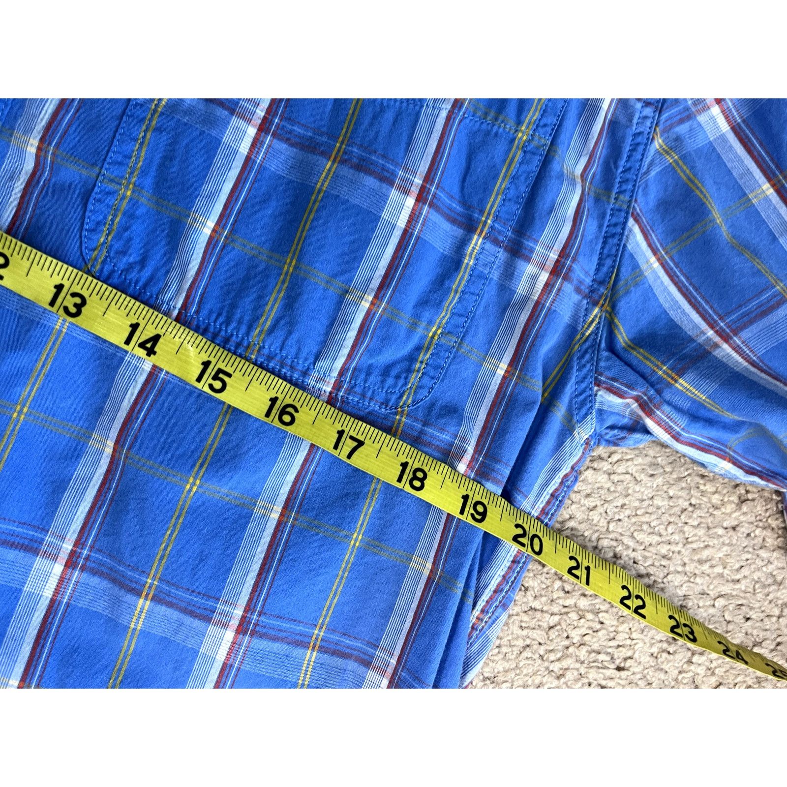 Carhartt Men's Blue Plaid Short Sleeve Carhartt Button Front Shirt M Size US M / EU 48-50 / 2 - 4 Thumbnail