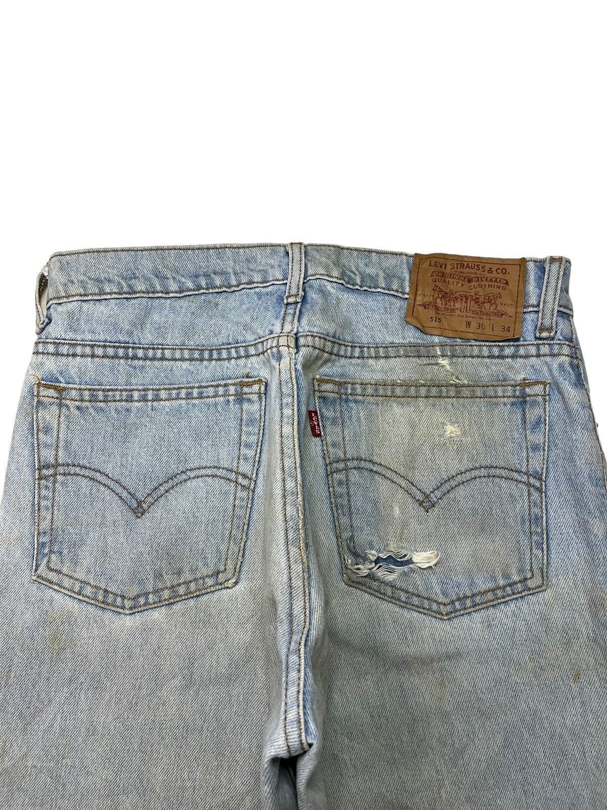 Levi's × Levi's Vintage Clothing Vintage 90s Levis 515 Mud Wash Distressed Loose Jeans Size US 29 - 8 Thumbnail