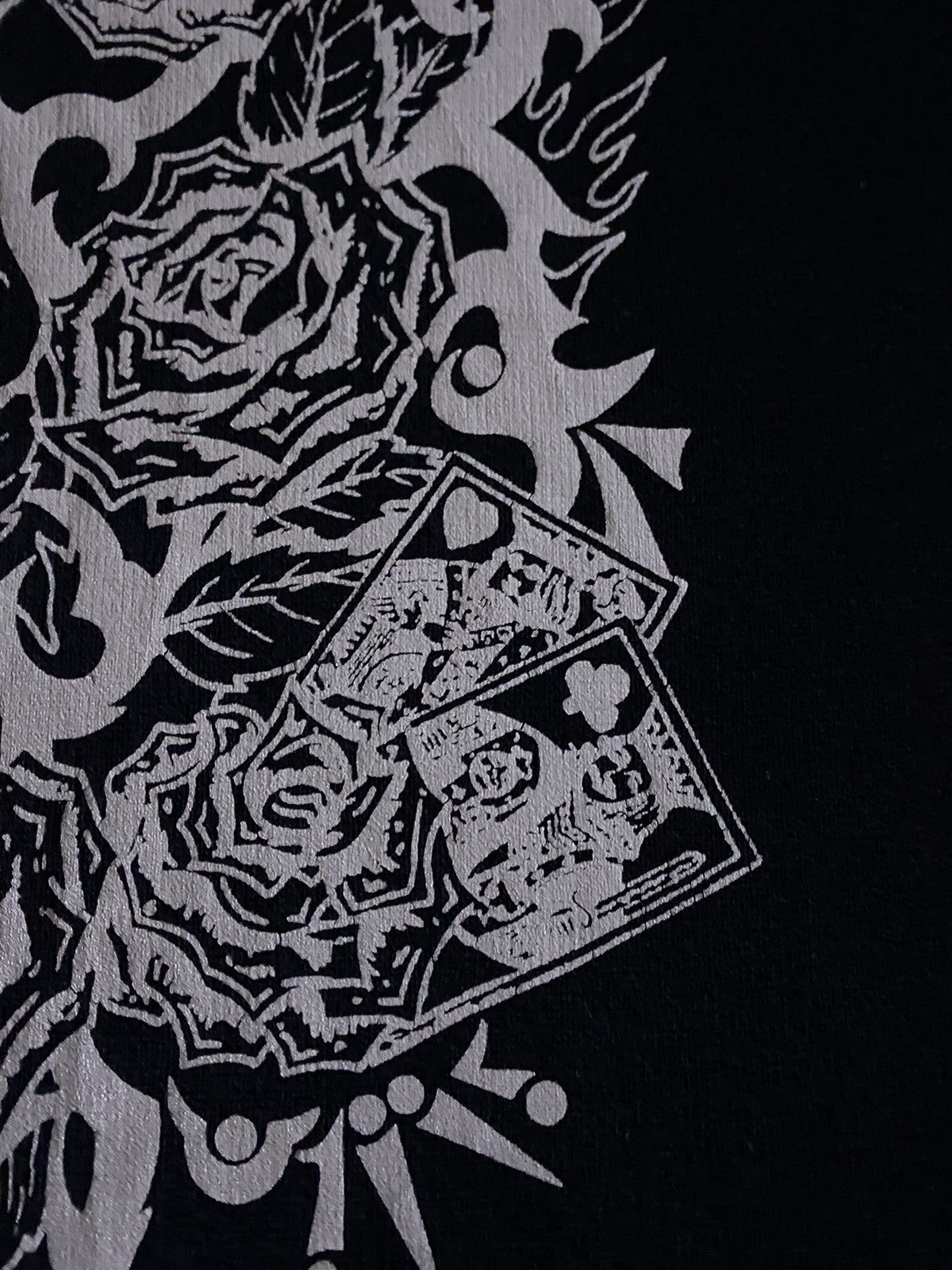 Japanese Brand 🔥VERYRARE🔥🔥Vintage Cross Skull Floral Long Sleeve Size US M / EU 48-50 / 2 - 4 Thumbnail