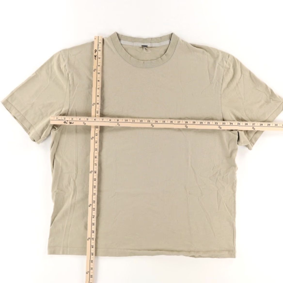 Lululemon Lululemon Boxy Heavy Cotton Solid T-Shirt Beige Men's XL Shirt Crew Neck Short Sleeve Relaxed Fit Beige 90s? (No, can't add. Remove.) Size US XL / EU 56 / 4 - 3 Thumbnail