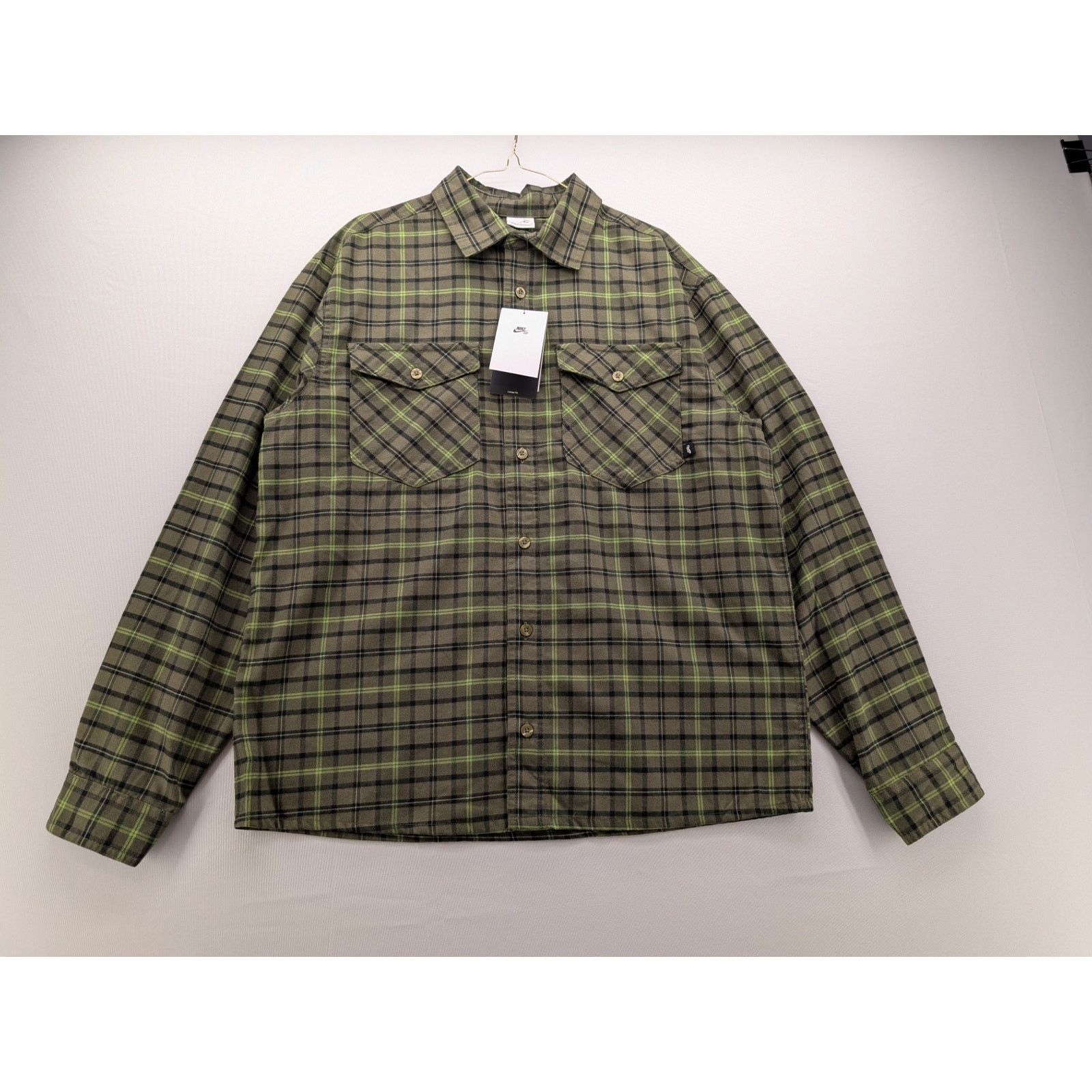 Nike NWT Nike Unisex Long Sleeve Flannel Skate Button Up Shirt Size US M / EU 48-50 / 2 - 1 Thumbnail