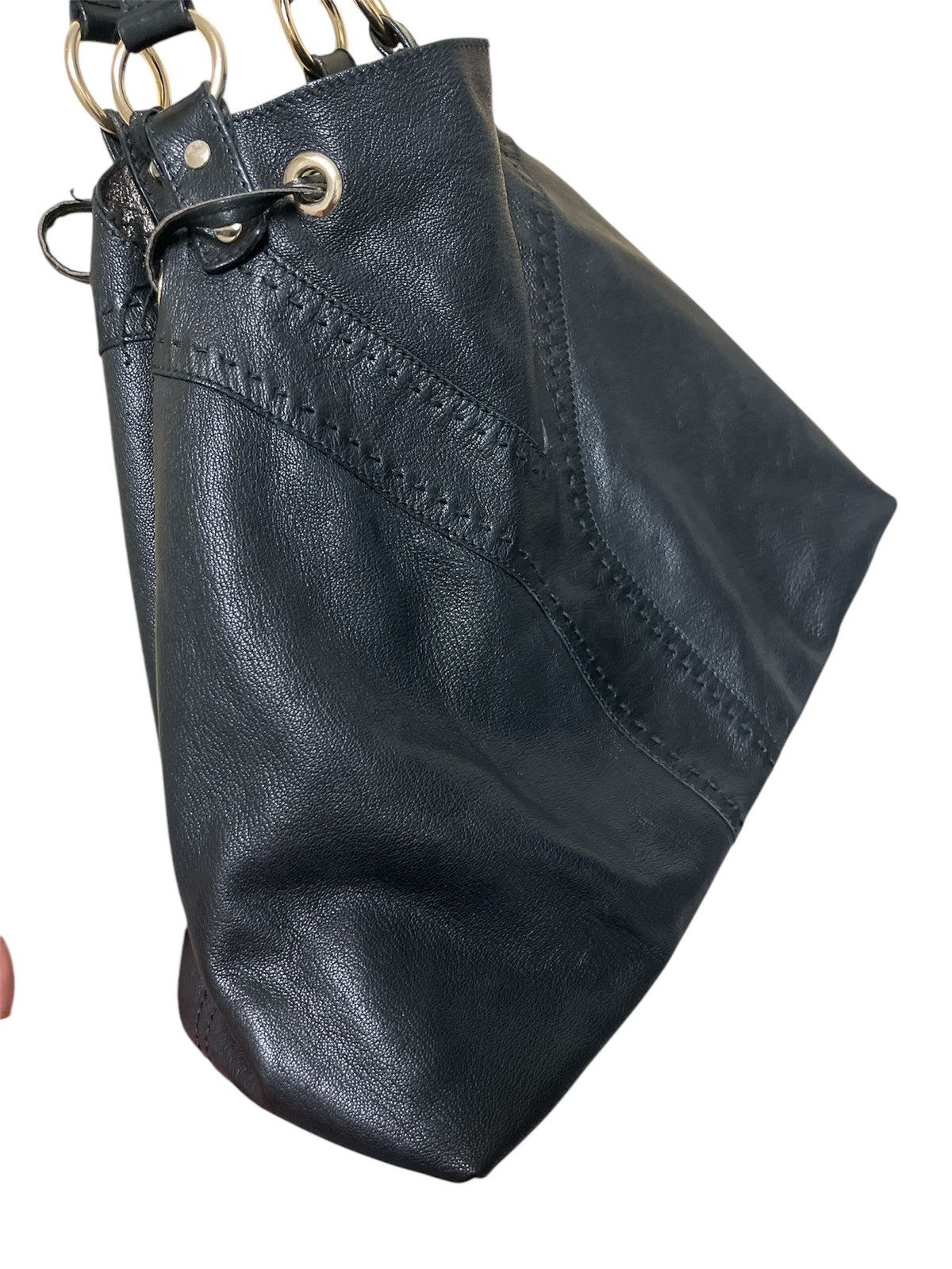 Yves Saint Laurent Calfskin Reversible Double Sac Y Tote Black Gold Size ONE SIZE - 6 Thumbnail