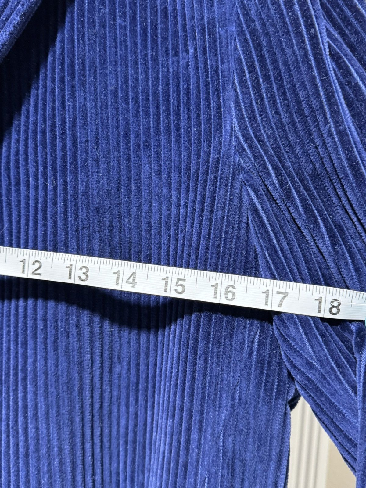 Isaia Napolii Isaia Napoli Men’s Blue Corduroy Overcoat Size US M / EU 48-50 / 2 - 14 Thumbnail
