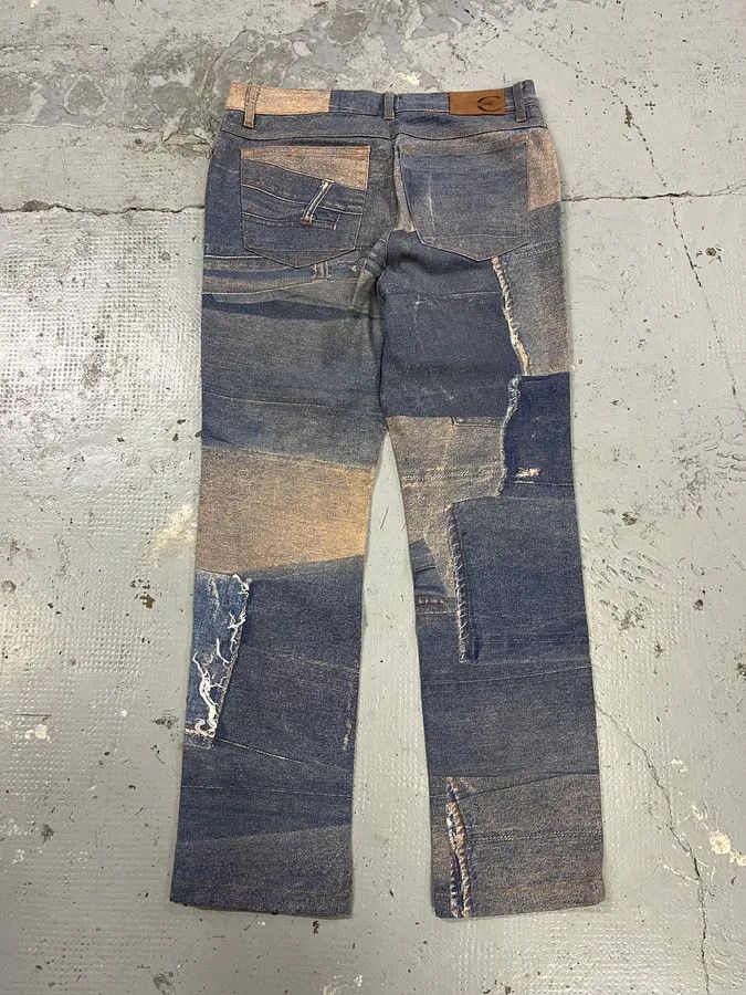 Just Cavalli 2000s Cavalli Trompe L’Œil Denim Effect Pants Size US 30 / EU 46 - 8 Thumbnail