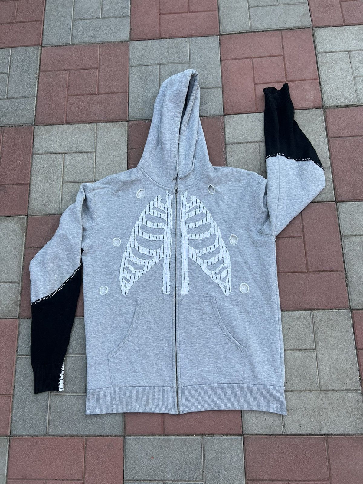 A.P.C. × Vintage A.P.C. Zip Up Hoodie Skeleton Bones Size US M / EU 48-50 / 2 - 4 Thumbnail