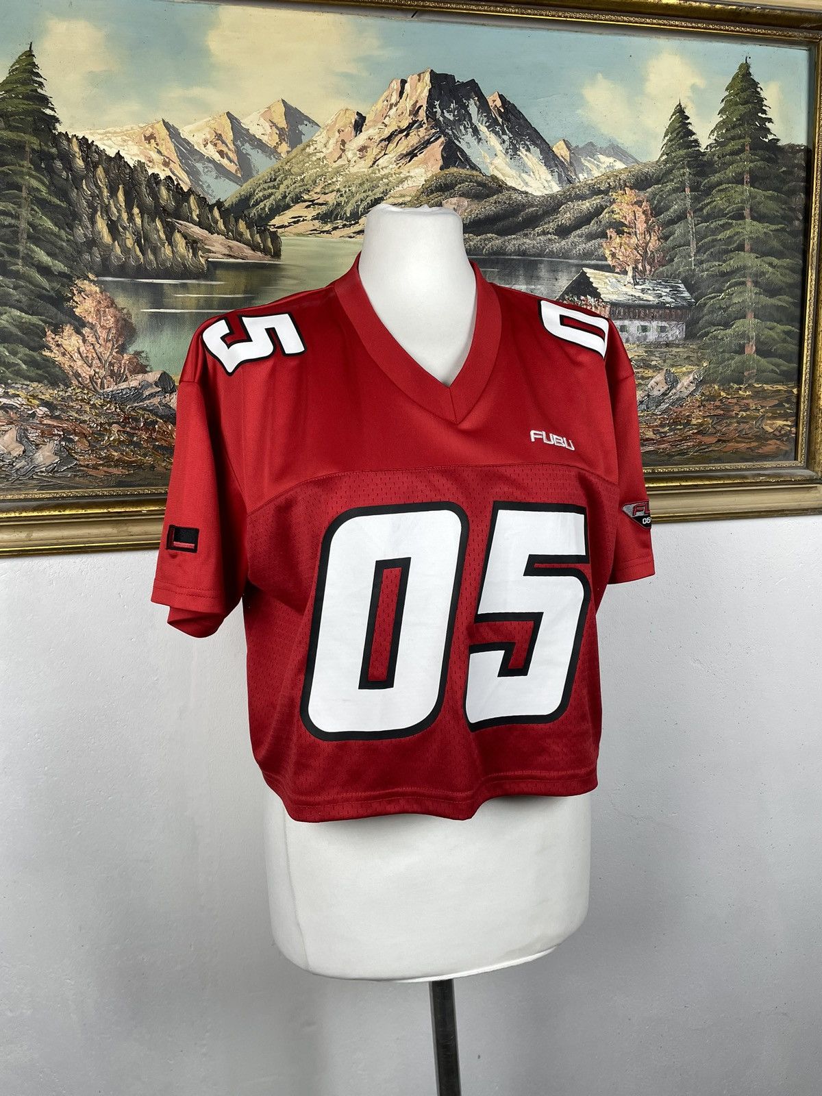 Fubu Fubu Vintage Y2k Red Crop Top Tee Skate Swag Drip Streetwear Size S / US 4 / IT 40 - 4 Thumbnail