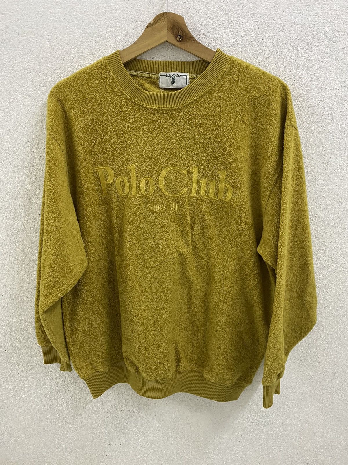image of Beverly Hills Polo Club Vintage Polo Club Big Logo in Yellow, Men's (Size Large)