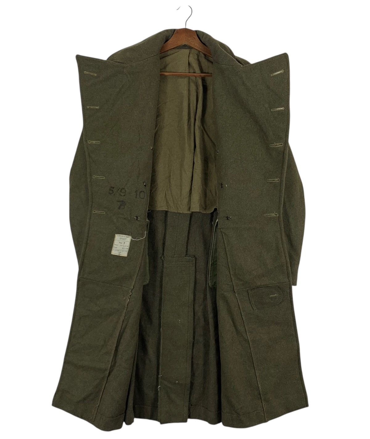 Vintage VINTAGE 1950s BRITISH MILITARY GREAT COAT DISMOUNTED Size US M / EU 48-50 / 2 - 5 Thumbnail