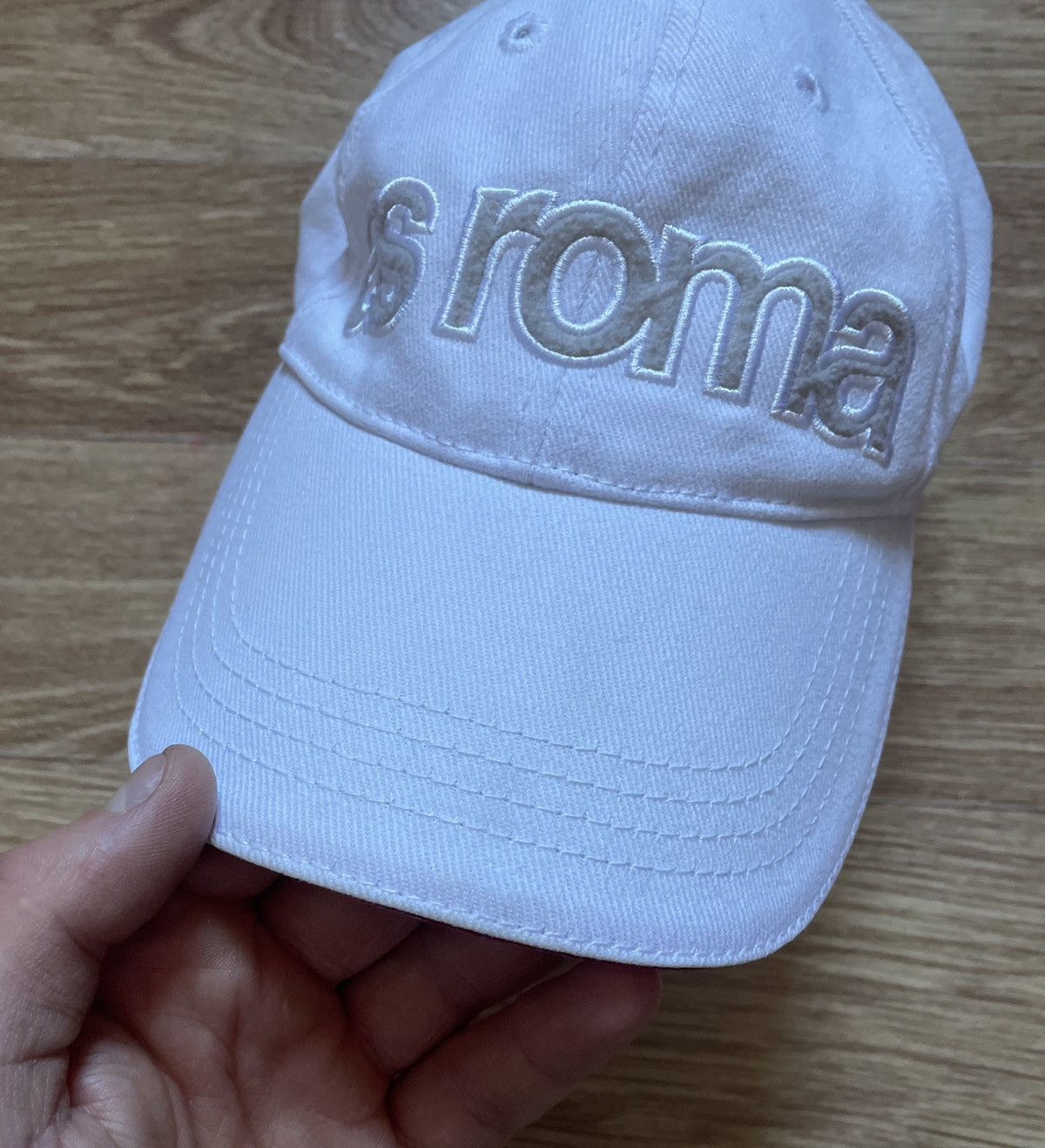 Kappa Vintage AS Roma Kappa White Football Soccer Cap Size ONE SIZE - 12 Thumbnail