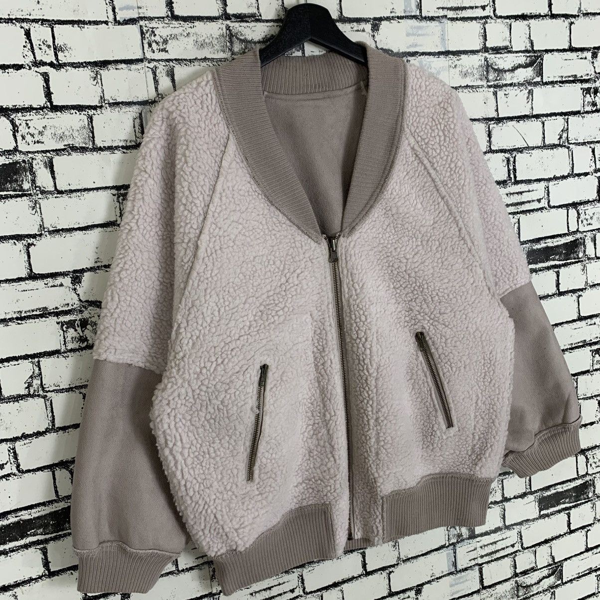 Designer × Japanese Brand × Vintage W Closet Sherpa Fleece ZipUp Jacket Size ONE SIZE - 4 Thumbnail