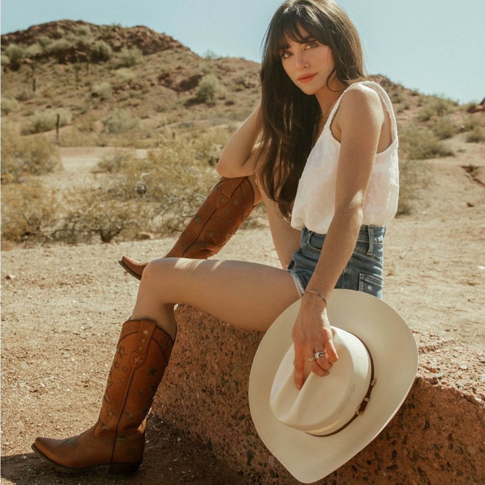REVOLVE NEW RANCH ROAD Presidio Liberty Star Cowboy Western Boot 5.5 Size US 5.5 / IT 35.5 - 3 Thumbnail
