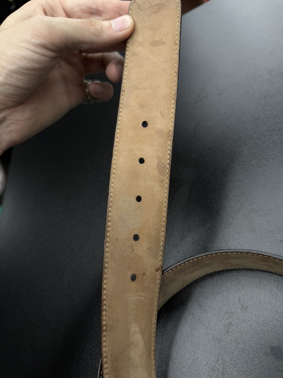 Gucci Gucci Green Monogram Belt Size 95/38 🧼 Size 38 - 8 Thumbnail