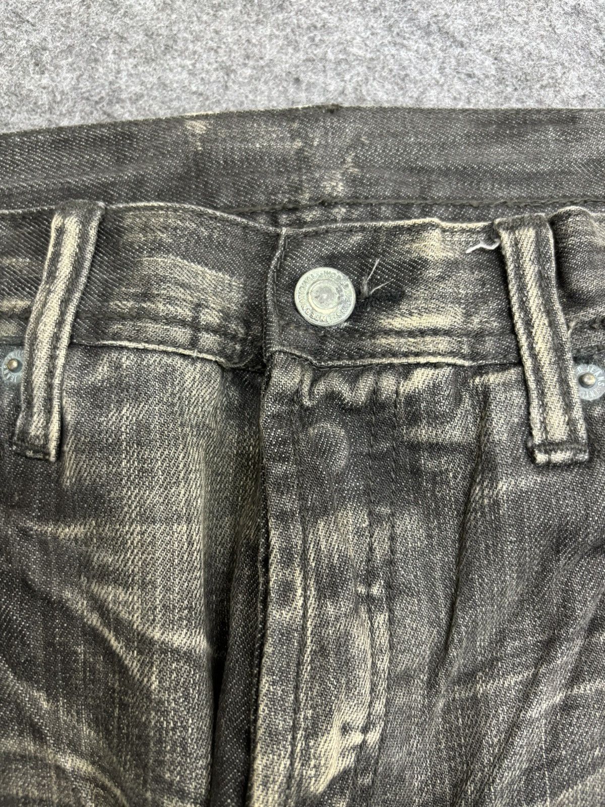 Japanese Brand 💥Art💥EDGEXRUPERT Designer Asymetrical Patchwork Denim F572 Size US 33 - 3 Thumbnail