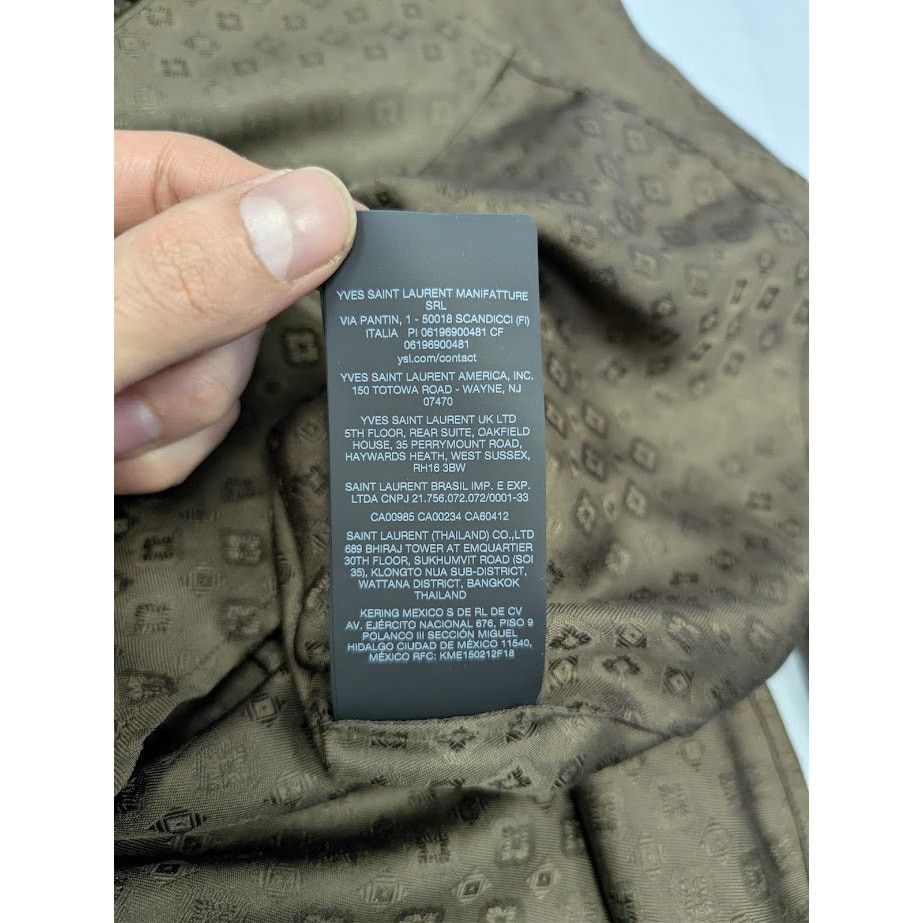 Saint Laurent Paris o1rshd1 Button Shirt in Brown Size US S / EU 44-46 / 1 - 22 Thumbnail