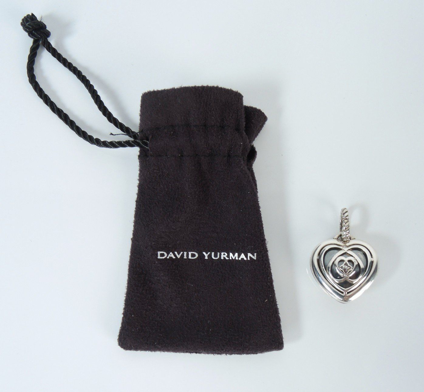 David Yurman o1smst1ft0424 Silver 41 Brilliant Cut Diamond Heart Locket Size ONE SIZE - 5 Thumbnail