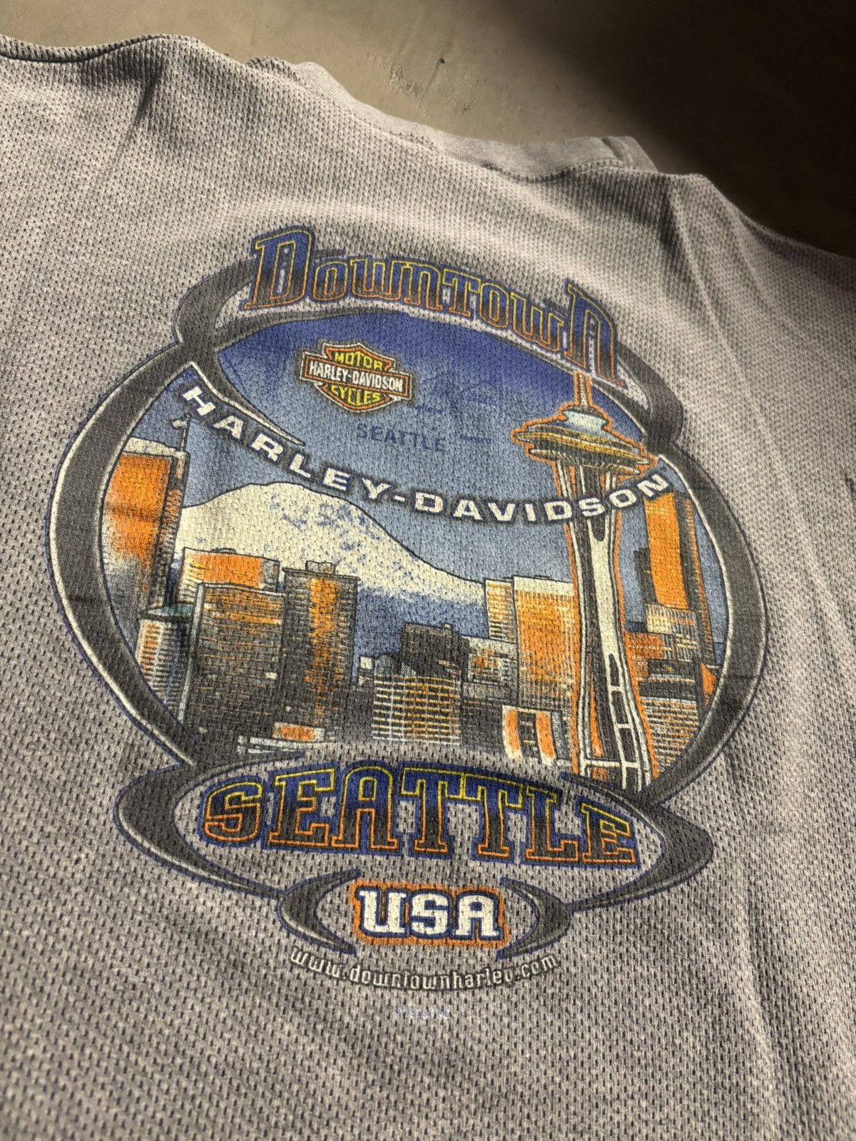 Harley Davidson × Vintage vintage late 90s-early 2000s harley davison seattle tee Size US L / EU 52-54 / 3 - 5 Thumbnail