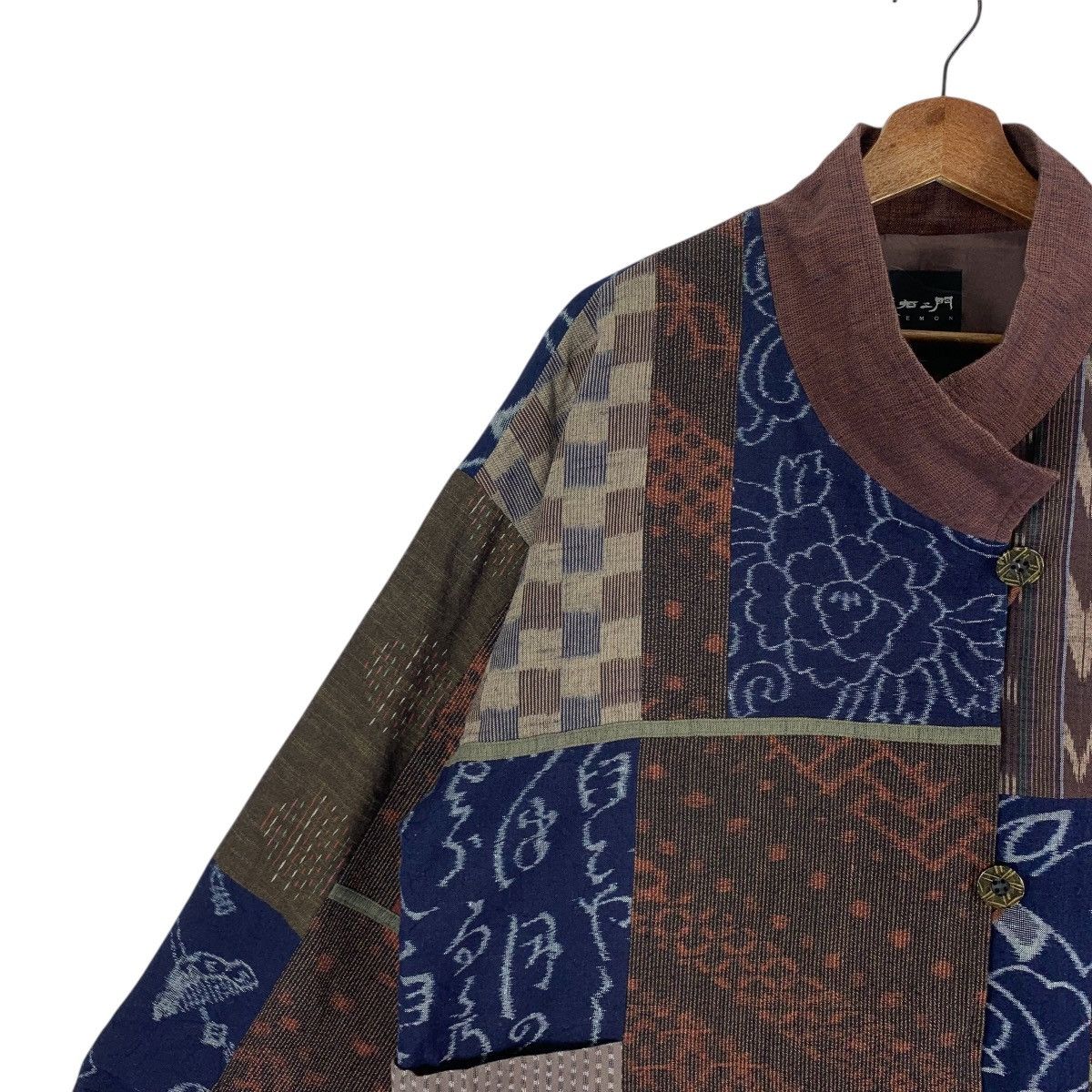 Japanese Brand Giemon Kurume Traditional Fabric-Kasuri Japanese Patchwork Size US M / EU 48-50 / 2 - 6 Thumbnail