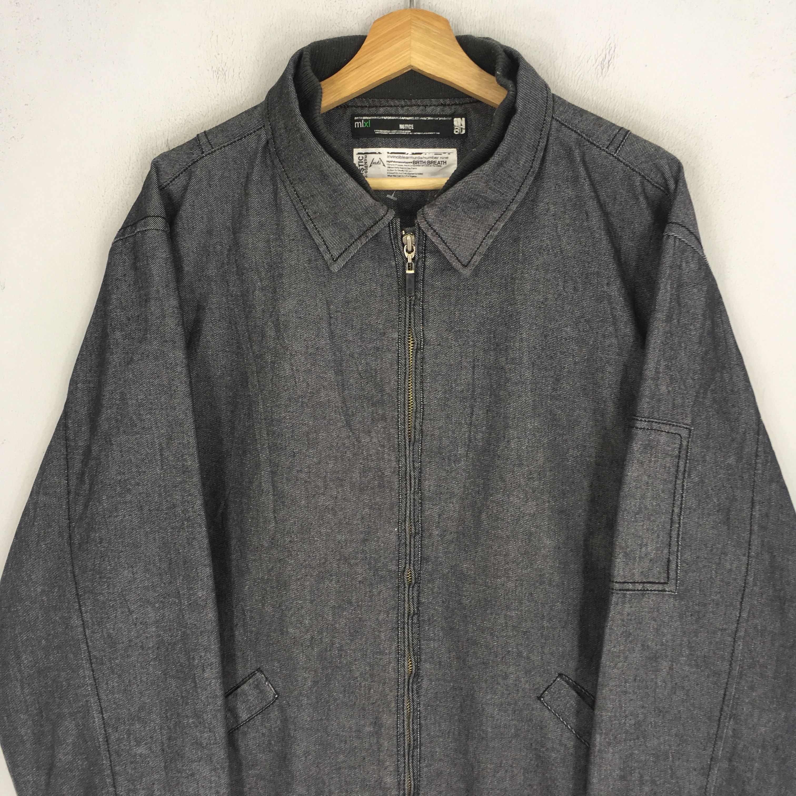 Number (N)ine Number (N)ine Japanese Black Denim Jeans Jacket Size US L / EU 52-54 / 3 - 5 Thumbnail