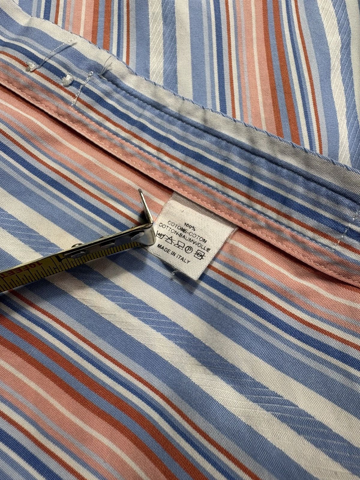 Etro Etro Milano Men's Multicolor Striped Shirt Short Sleeve Size US M / EU 48-50 / 2 - 13 Thumbnail