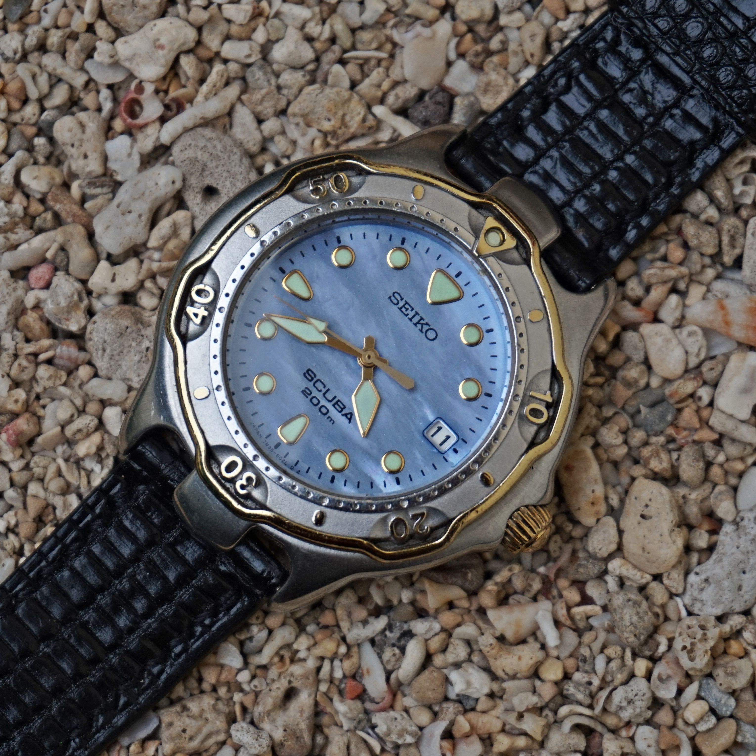 Seiko 1992s seiko scuba diver 200m pearl shell dial Size ONE SIZE - 1 Thumbnail