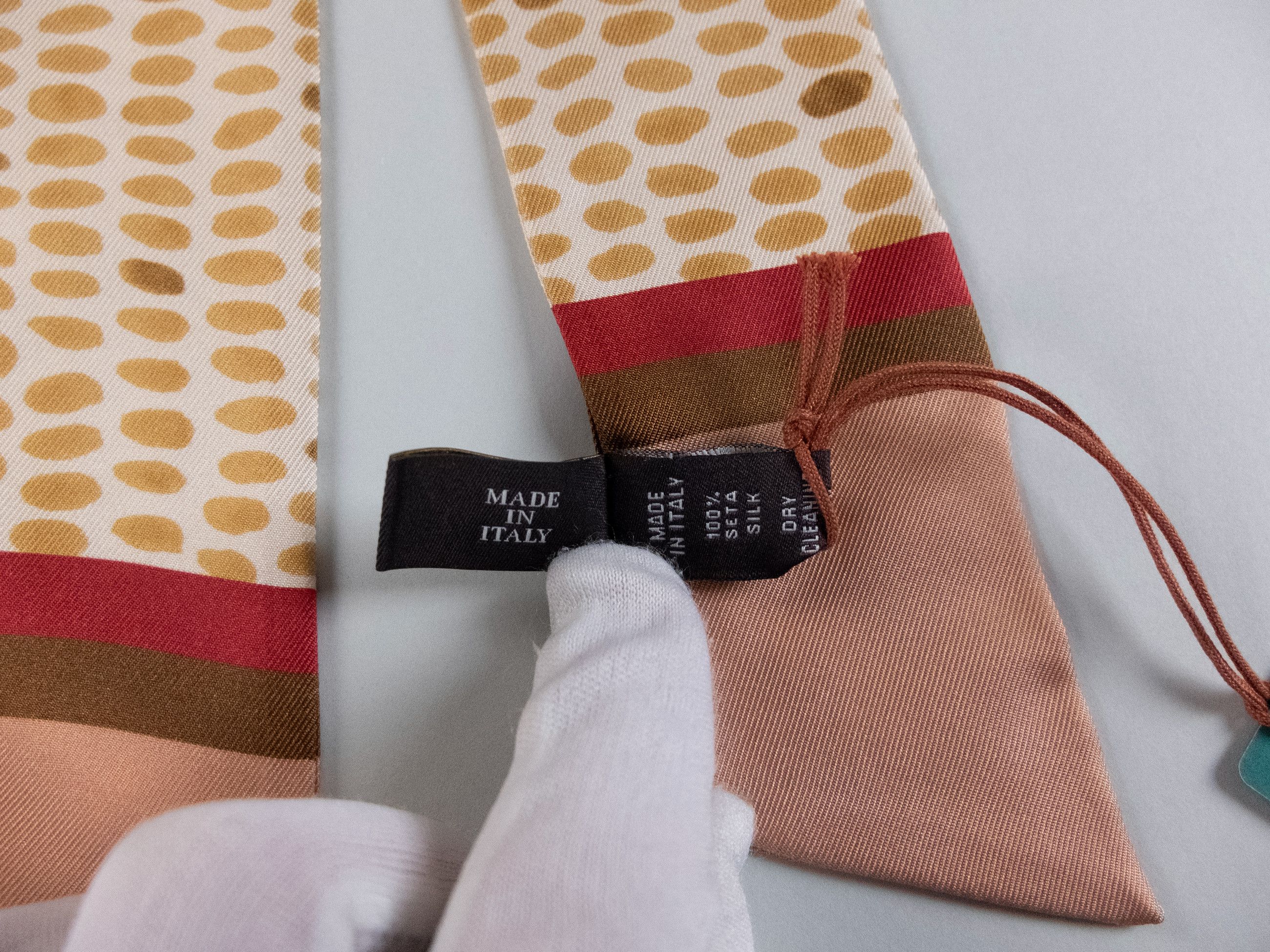 Loro Piana LORO PIANA Gocce D'Autunno yellow teardrop silk mitzah scarf Size ONE SIZE - 4 Thumbnail