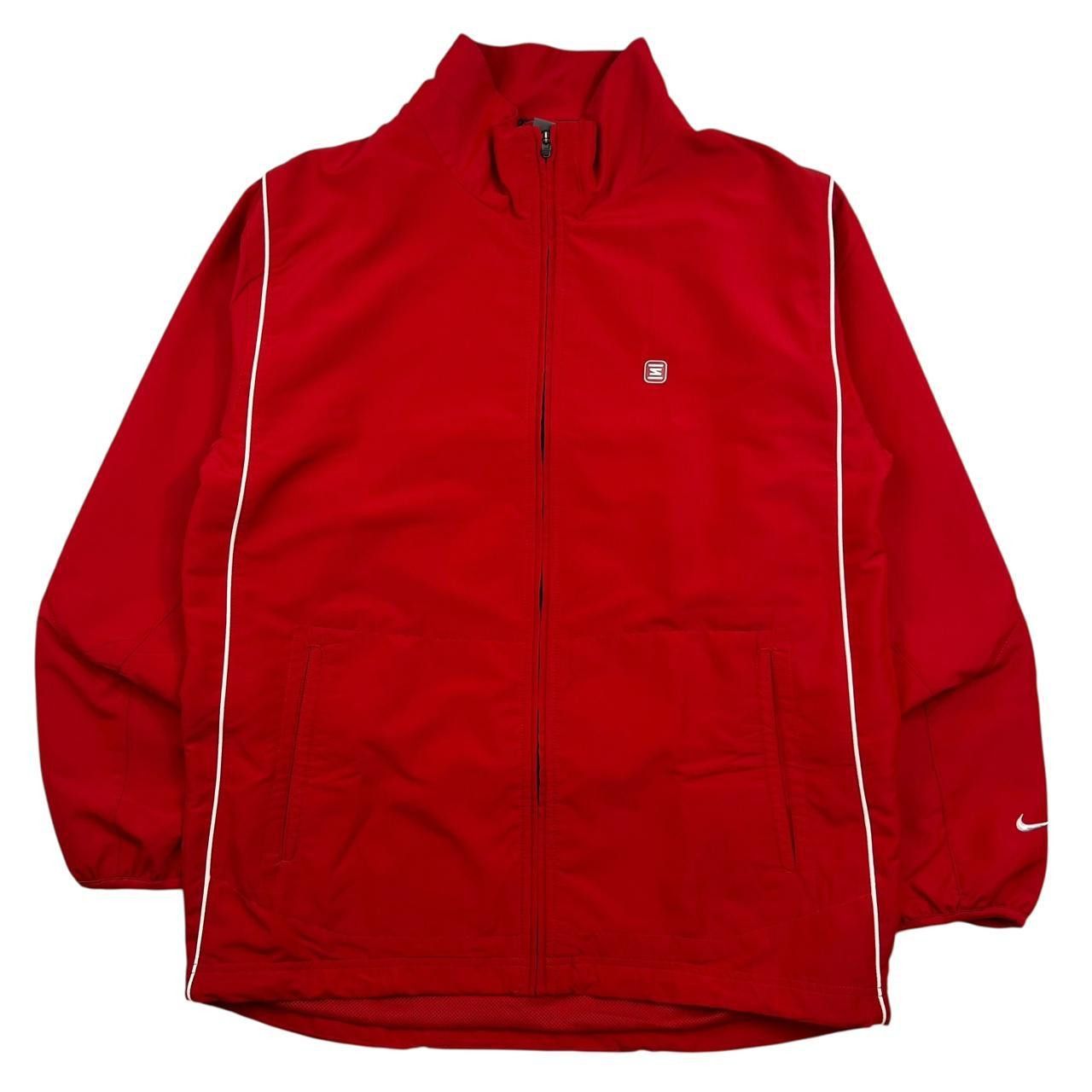 Nike Vintage 2000s Nike Shox Red Zip Up Track Jacket - Medium Size US M / EU 48-50 / 2 - 1 Thumbnail