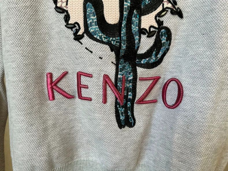 Kenzo KENZO Heavy industrial embroidered sweater Size S / US 4 / IT 40 - 8 Thumbnail