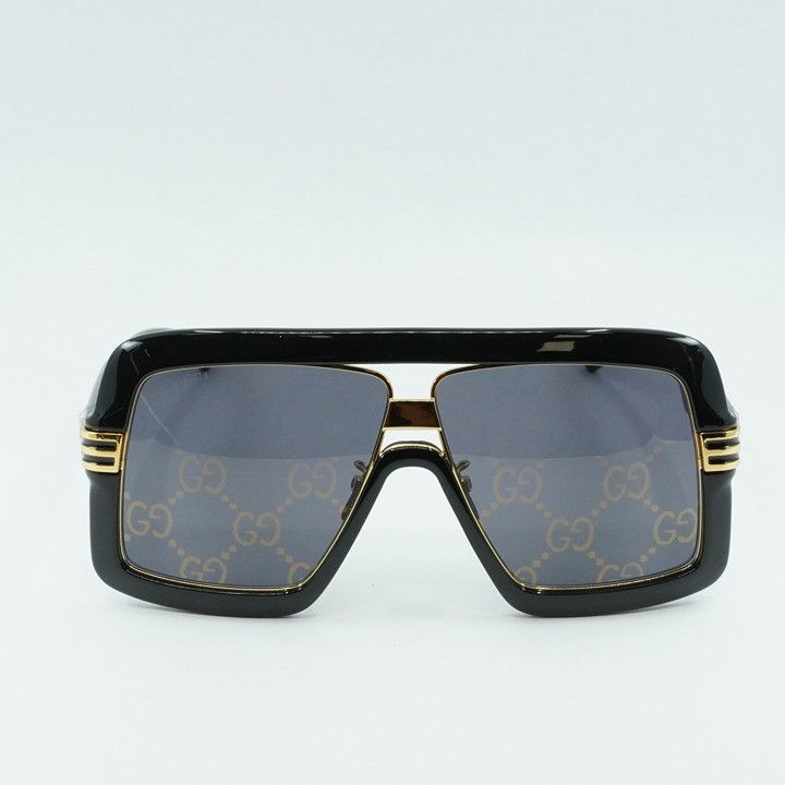 Gucci Gucci GG0900S 001 Sunglasses Black Aviator Frame, Grey Size ONE SIZE - 4 Thumbnail
