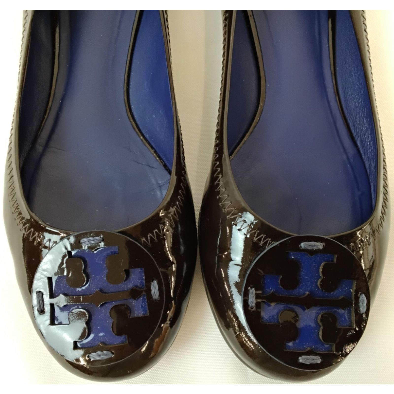Tory Burch Tory Burch Reva Ballet Flats Women's 6.5M Brown Patent Size US 6.5 / IT 36.5 - 7 Thumbnail