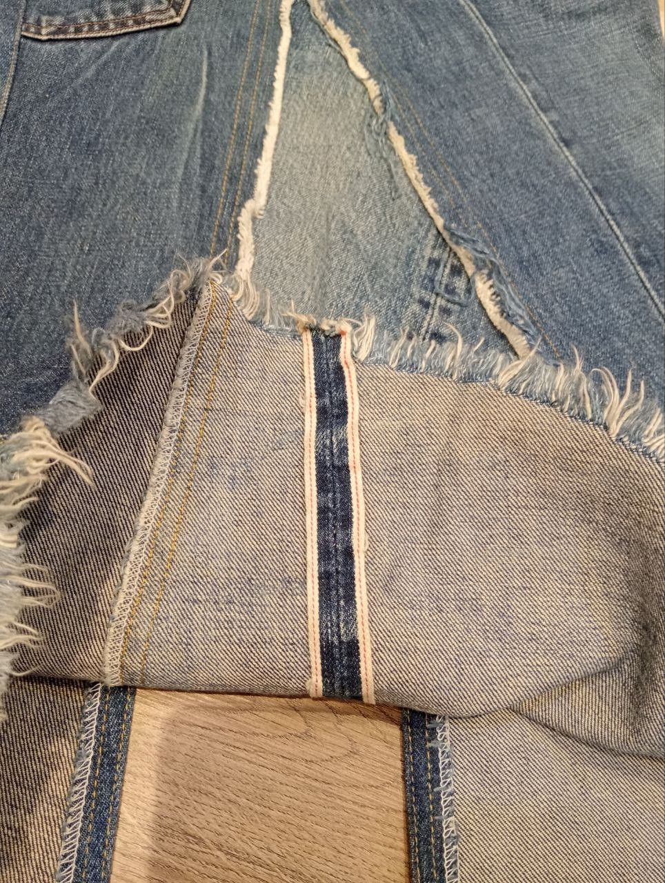 Japanese Brand JUNGLE CAT x LEVI'S DENIM PATCHWORK MIDI SKIRT Size 28" / US 6 / IT 42 - 4 Thumbnail