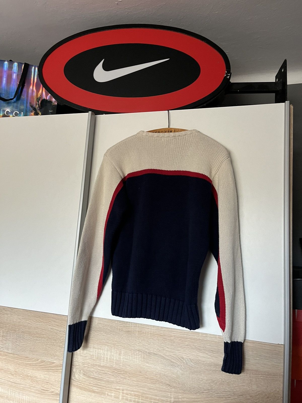 Polo Ralph Lauren × Vintage VTG 90’s Limited Edition Ralph Lauren USA Flag Knit Sweater Size US M / EU 48-50 / 2 - 9 Thumbnail
