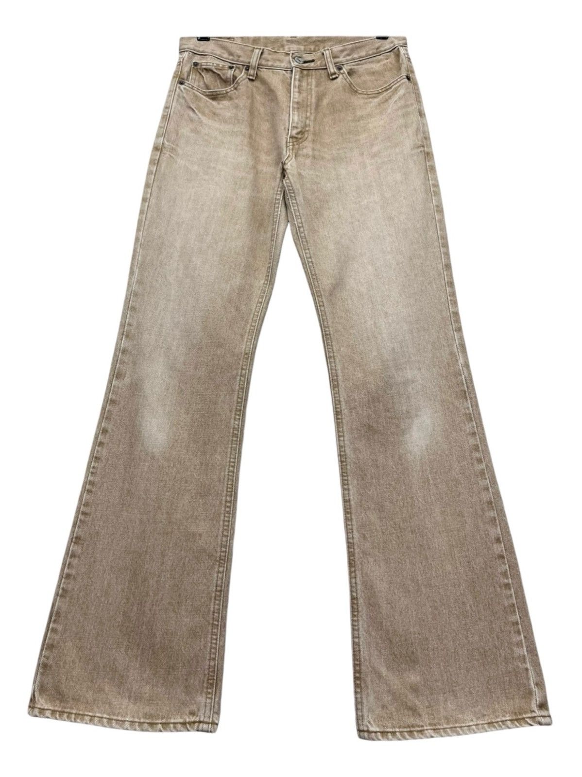 Japanese Brand 🔥Vintage BOBSON CHESSKING Off-brown Flare Denim Jeans Size US 31 - 2 Thumbnail