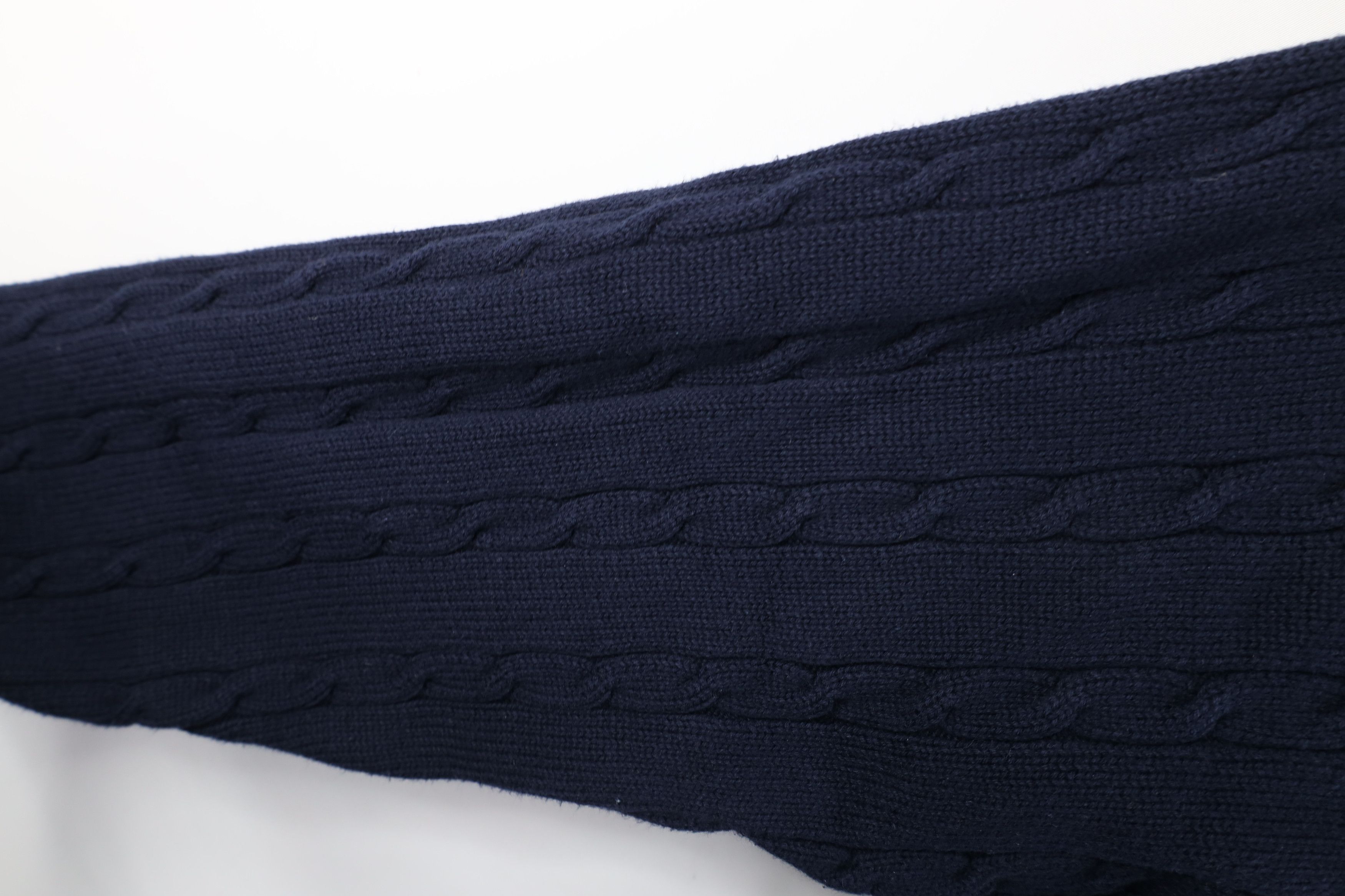 Tommy Hilfiger Vintage 90s Tommy Hilfiger Cotton Cable Knit Sweater Blue Size US XXL / EU 58 / 5 - 8 Thumbnail