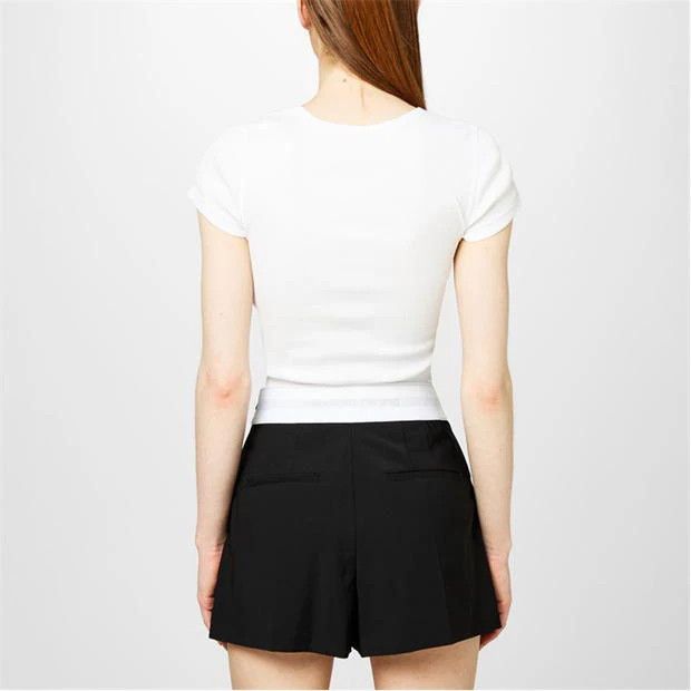 Alexander Wang o1g2r1mq0824 Cryst Logo T-Shirts in White Size S / US 4 / IT 40 - 5 Thumbnail