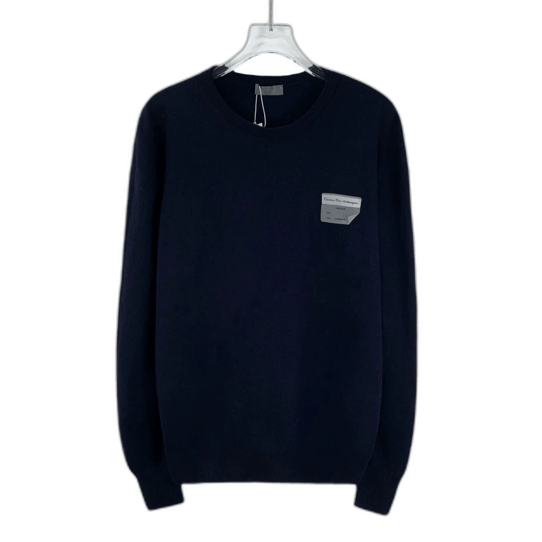 Dior Dior Deep Blue Wool Round Neck Sweater-2506 Size US M / EU 48-50 / 2 - 1 Thumbnail