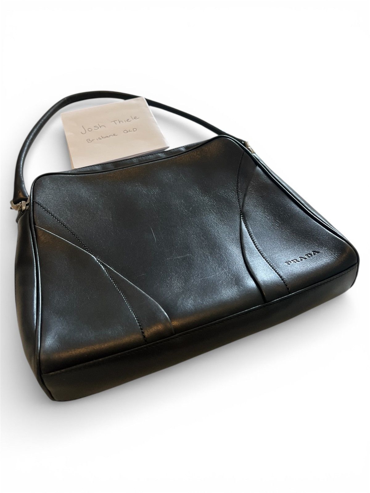 Prada Authentic Vintage PRADA Vitello Leather Shoulder Bag – Black Size ONE SIZE - 18 Thumbnail