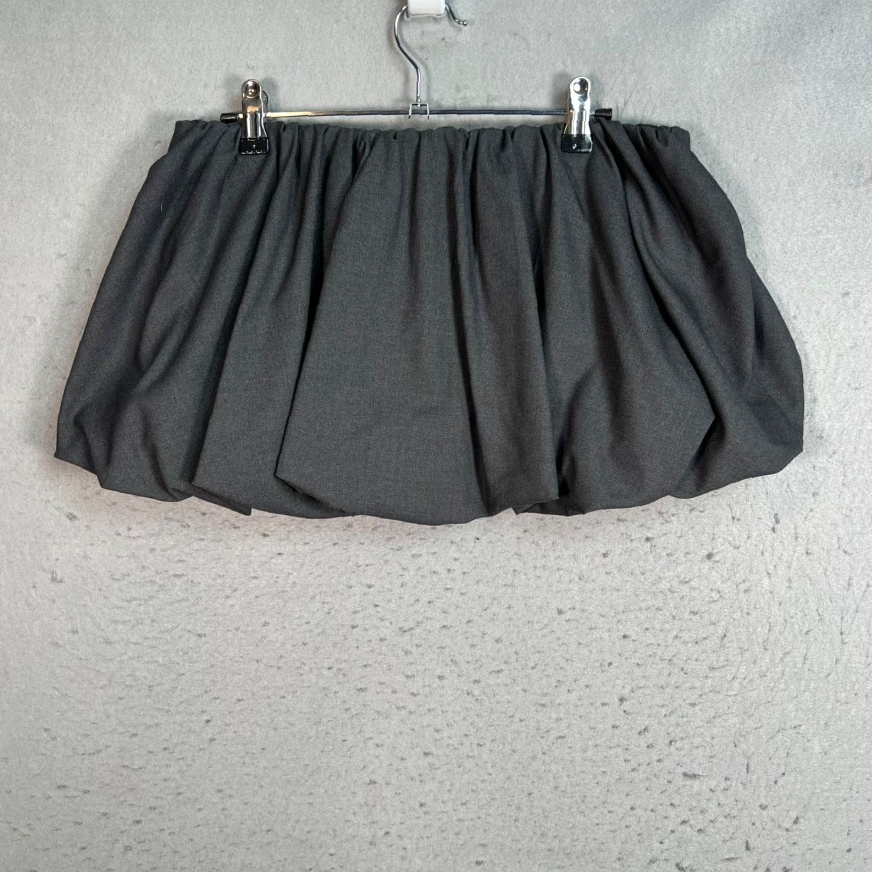 Vintage Kimchi Blue Gray Bubble Mini Skirt Polyester Blend Large Womens Size 36" / US 14 / IT 50 - 2 Thumbnail