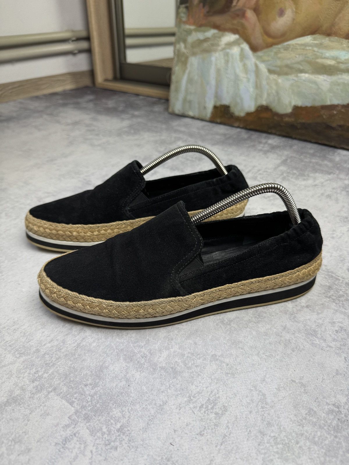 Prada Suede Leather Luxury Espadrilles Formal Loafers Shoes